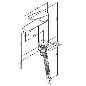 Смеситель для раковины AM-PM Func F8F02100 хром
