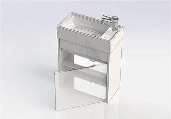 Тумба с раковиной AQUANET Лидс 213042 26,5х50,5х66см