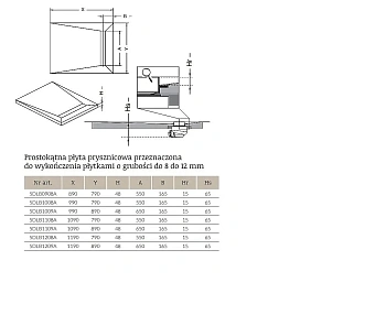 Душевой трап RADAWAY 5DLB0908A/5R055R 79х89см горизонтальный сток
