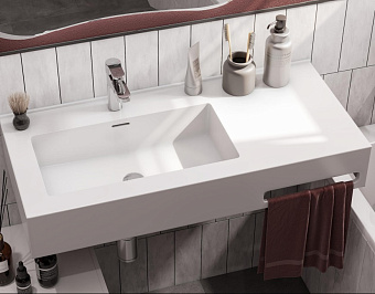 Раковина подвесная Акватон Квадро Про 1A733231QA01R 100х45см