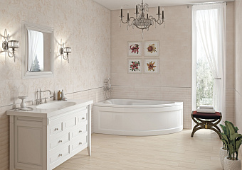 Настенная плитка CERSANIT Fresco C-FRL152D тёмно-бежевый 29,7х60см 1,25кв.м. матовая