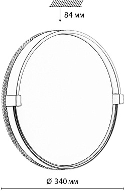 Светильник настенно-потолочный Sonex OLIDI BLACK 7647/CL 30Вт LED