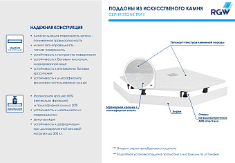 Душевой поддон RGW Stone Tray 16155099-13 ST/T-De 90х90см