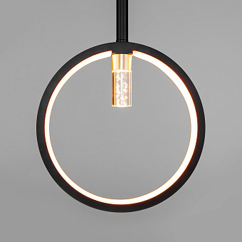 Светильник подвесной Eurosvet Verge 90249/5 черный 80Вт LED