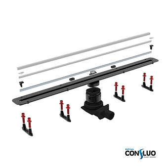 Щелевой душевой трап Pestan Confluo Slim Line 850 94,8х11,6см горизонтальный сток