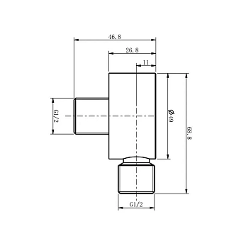 Душевой штуцер CAPRIGO 99-590-vot бронза