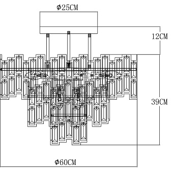 Люстра потолочная Arte Lamp MINTAKA A1005PL-10GO 60Вт 10 лампочек E14