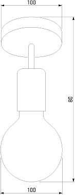 Светильник потолочный TK Lighting Retro 1901 60Вт E27