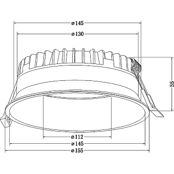 Светильник точечный встраиваемый Maytoni Okno DL053-18W3K-W 18Вт LED