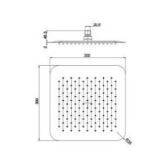Верхний душ Paini 50CR759UPQ30E хром