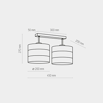 Светильник потолочный TK Lighting Tago 3223 60Вт E27