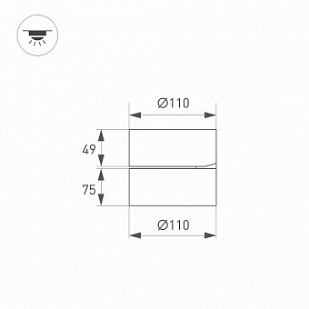 Светильник точечный накладной Arlight Rondo-Flap 028160 25Вт LED
