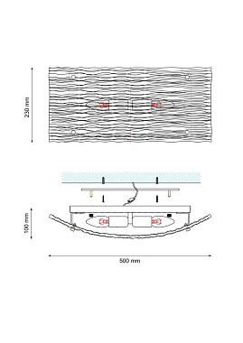 Светильник потолочный Lucia Tucci Rumba W1055.2 chrome 80Вт E14