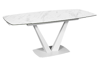 Кухонный стол раскладной AERO 85х120х76см закаленное стекло/керамика/сталь Mrb Pl