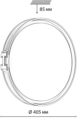 Светильник настенно-потолочный Sonex FAVEMO GREY 7654/DL 48Вт LED