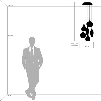 Светильник подвесной Lightstar Pentola 803061 25Вт G9