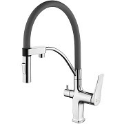 Смеситель для кухни LEMARK Comfort LM3074C-Gray с краном для питьевой воды серый/хром