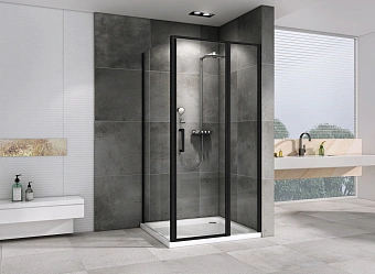 Угловое ограждение Abber Sonnenstrand AG04100BS-S85B 195х85см стекло прозрачное