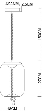 Светильник подвесной Arte Lamp CODY A7766SP-1BC 10Вт LED