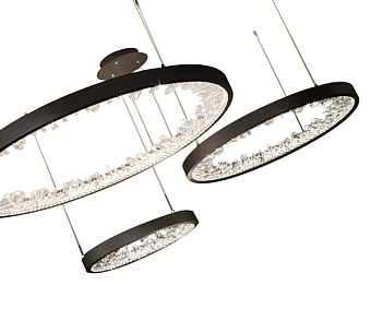 Люстра подвесная KINK Light Рами 07668-80+60+40,19 100Вт 3 лампочек LED