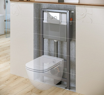 Инсталляция для подвесного унитаза CERSANIT AQUA IN-MZ-AQ50-SL-PN-QF-GL