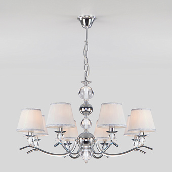 Люстра подвесная Eurosvet Sortino 60097/8 хром 40Вт 8 лампочек E14