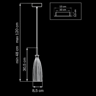 Светильник подвесной Lightstar Simple Light 810 810013 40Вт E14