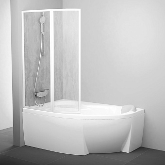 Стеклянная шторка на ванну RAVAK VSK2 76LB010041 150х170см
