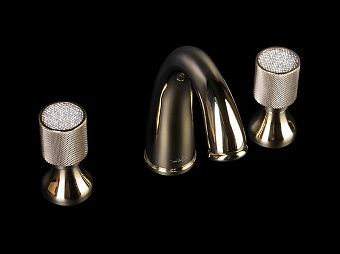 Смеситель для раковины Boheme Royal Cristal 297-Royal/CRST золотой