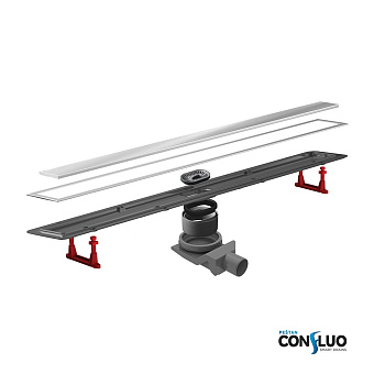 Щелевой душевой трап Pestan Confluo Premium Line 550 59,6х13,6см горизонтальный сток