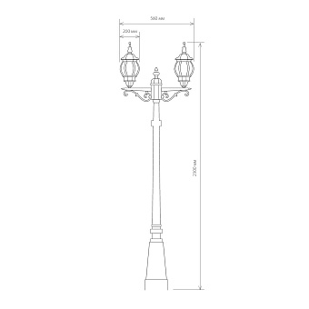 Светильник ландшафтный Elektrostandard Farola a025750 NLG99HL004 60Вт IP33 E27 чёрное золото