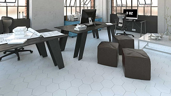 Матовый керамогранит WOW Floor Tiles 113932 Hexa R Ice White Matt 20х23см 0,35кв.м.