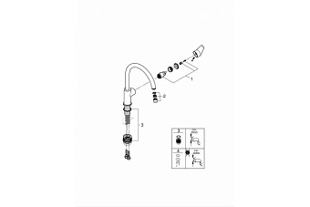 Смеситель для кухни GROHE BauEdge 31233001 высокий излив хром