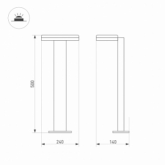 Светильник ландшафтный Arlight LGD-Tent 029969 9Вт IP65 LED серый