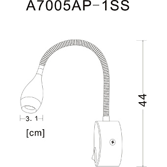 Светильник настенный Arte Lamp SCORCIO A7005AP-1SS 3Вт LED COB
