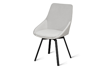 Кухонный стул поворотный AERO 50х59х87см велюр/сталь Pearl