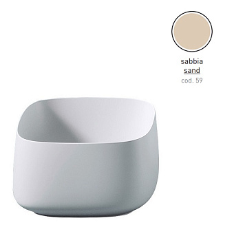 Раковина накладная ArtCeram Cognac COL006 59 00 43х43см
