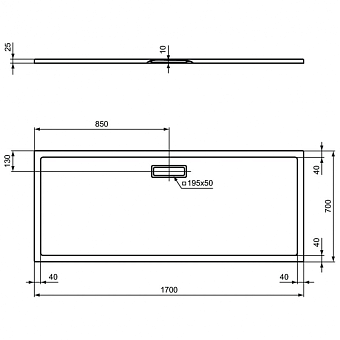 Душевой поддон IDEAL STANDARD ULTRAFLAT NEW T447901 70х170см