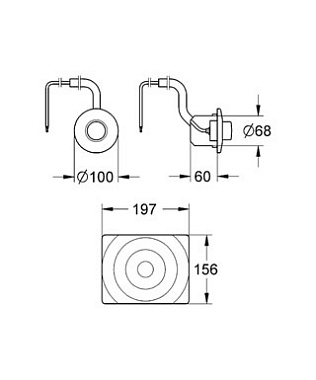 Панель смыва GROHE Surf 37059000 серый