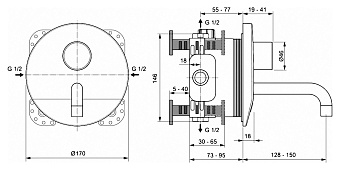 Смеситель для раковины IDEAL STANDARD CERAPLUS A6149AA хром