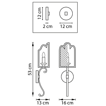 Бра Lightstar Castello 744617 40Вт E14