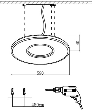Светильник потолочный Sonex ALTAIR 7718/52L 52Вт LED