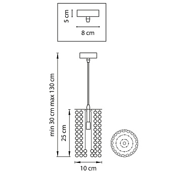 Светильник подвесной Lightstar Cristallo 795324 40Вт G9