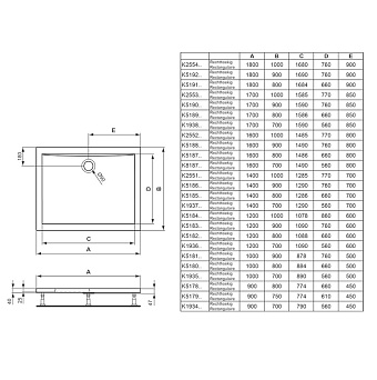 Душевой поддон IDEAL STANDARD ULTRAFLAT K519001 90х170см