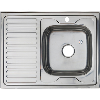 Мойка кухонная MELANA 8060 007/2 R (*10) 80х60см хром