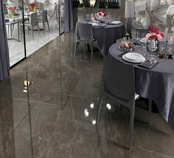 Лаппатированный керамогранит Atlas Concord Италия Marvel Edge AENX Gris Supreme Lappato 90х45см 1,215кв.м.