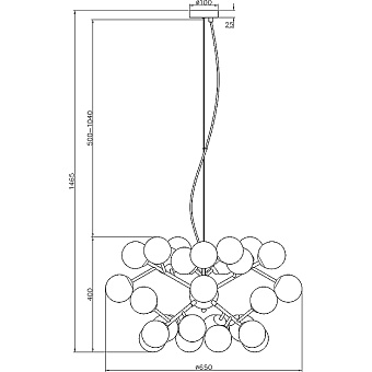 Светильник подвесной Maytoni Dallas MOD545PL-24BS 672Вт G9