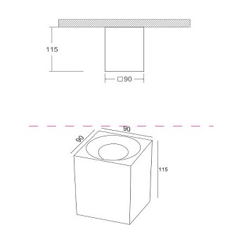Светильник потолочный Maytoni Slim C013CL-01B 50Вт GU10