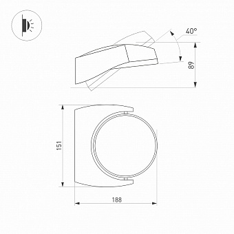 Светильник фасадный Arlight Ecran 029979 6Вт IP54 LED серый