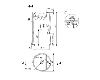 Раковина напольная SALINI ARMONIA 130115G 45х45см